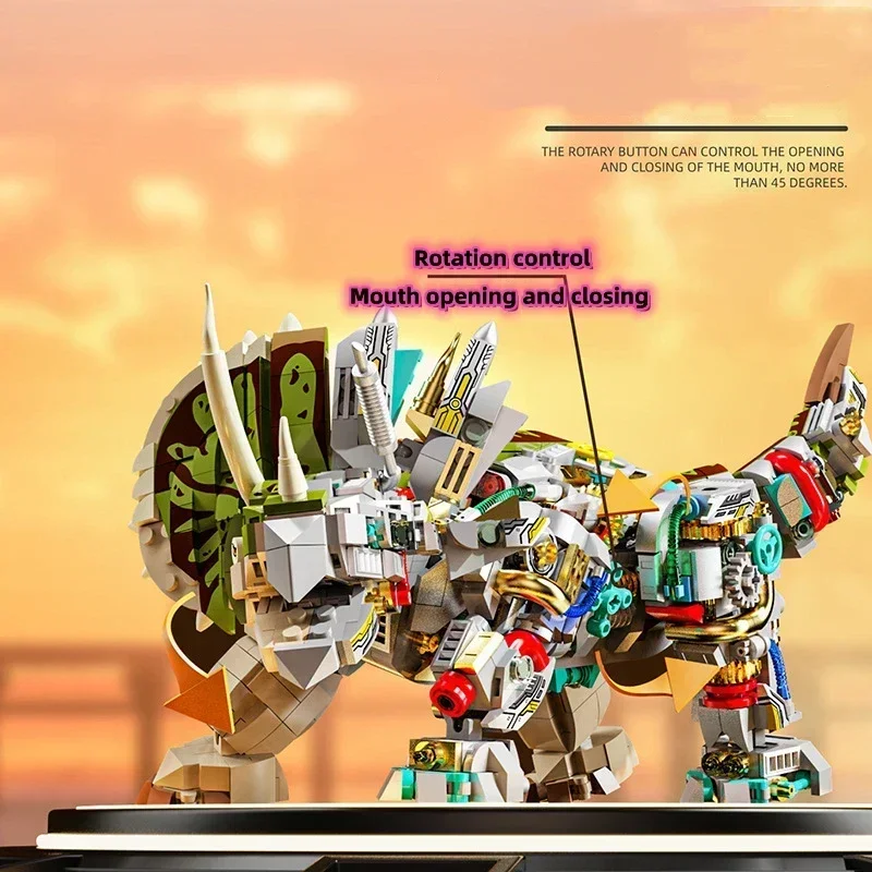 Механические строительные блоки тираннозавра рекса собранная модель