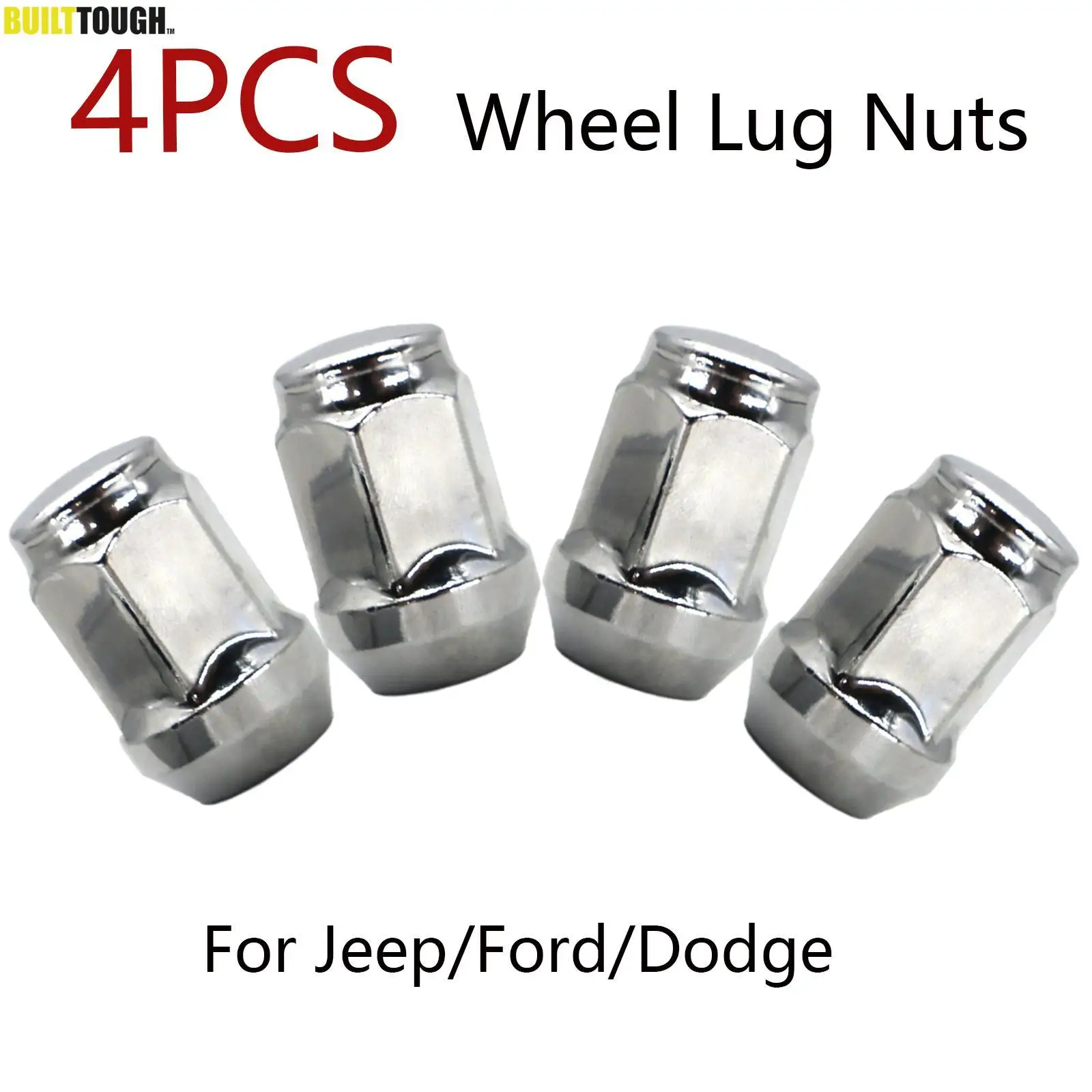 

4 шт., хромированные автомобильные гайки для Jeep Wrangler JK TJ Grand Cherokee Liberty Commander Dodge Nitro 1/2-20