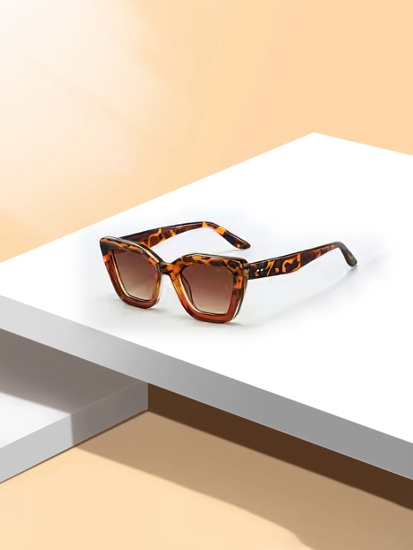 Уникальные женские солнцезащитные очки с леопардовым принтом — розовая и желтая