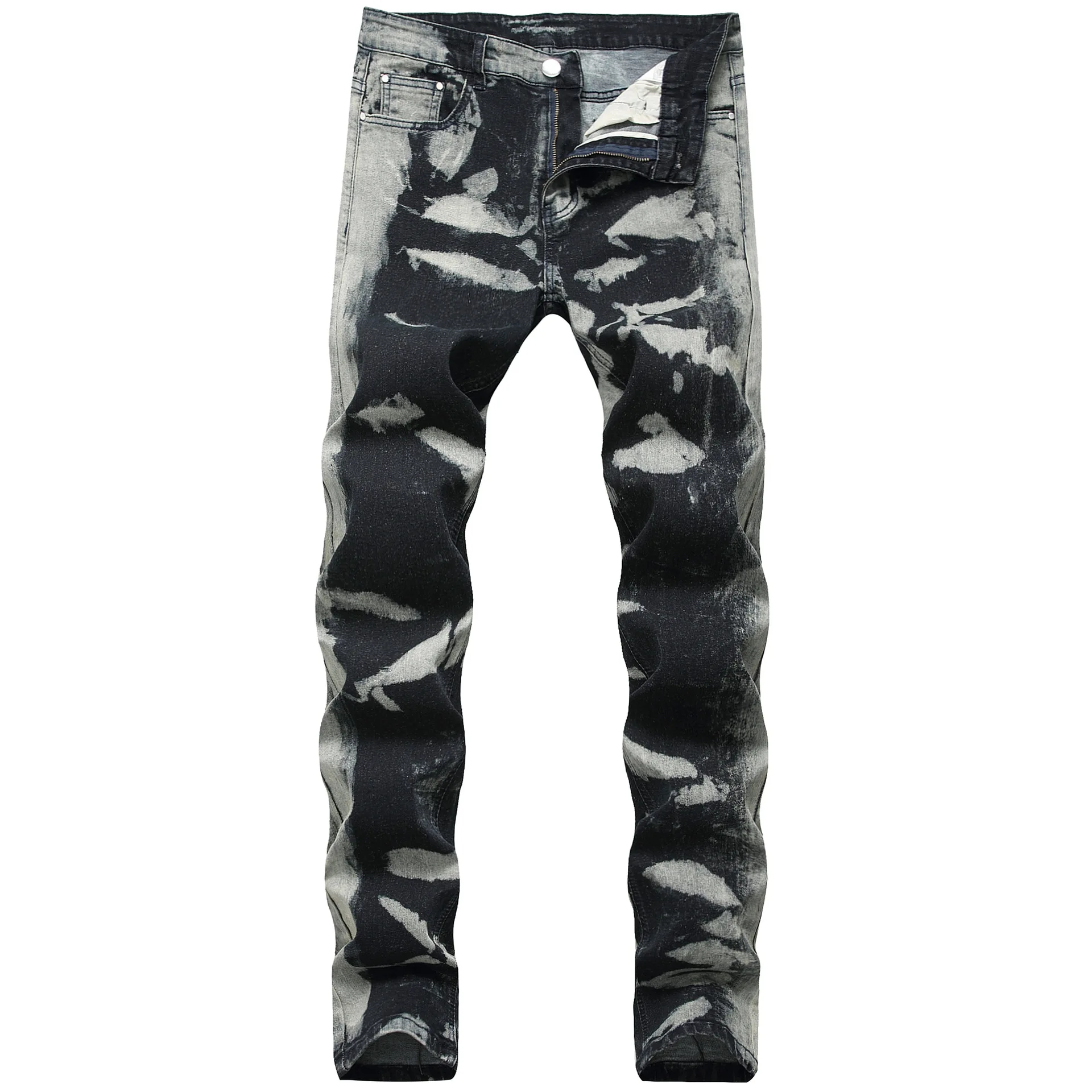 

Мужские новые джинсы стрейч облегающие джинсы