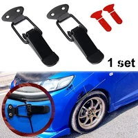 2pcs black universal car bumper trunk quick release fastener kit for front rear bumpers durable fender hatch lids washers