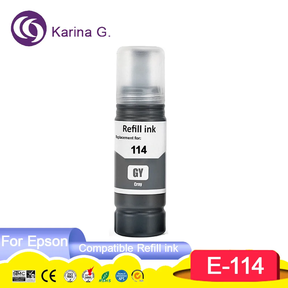 T114 114 ink Compatible Color Water Based Bottle Refill Bulk Ink T114 for Epson Ecotank ET-8500 ET-8550 etc. images - 6