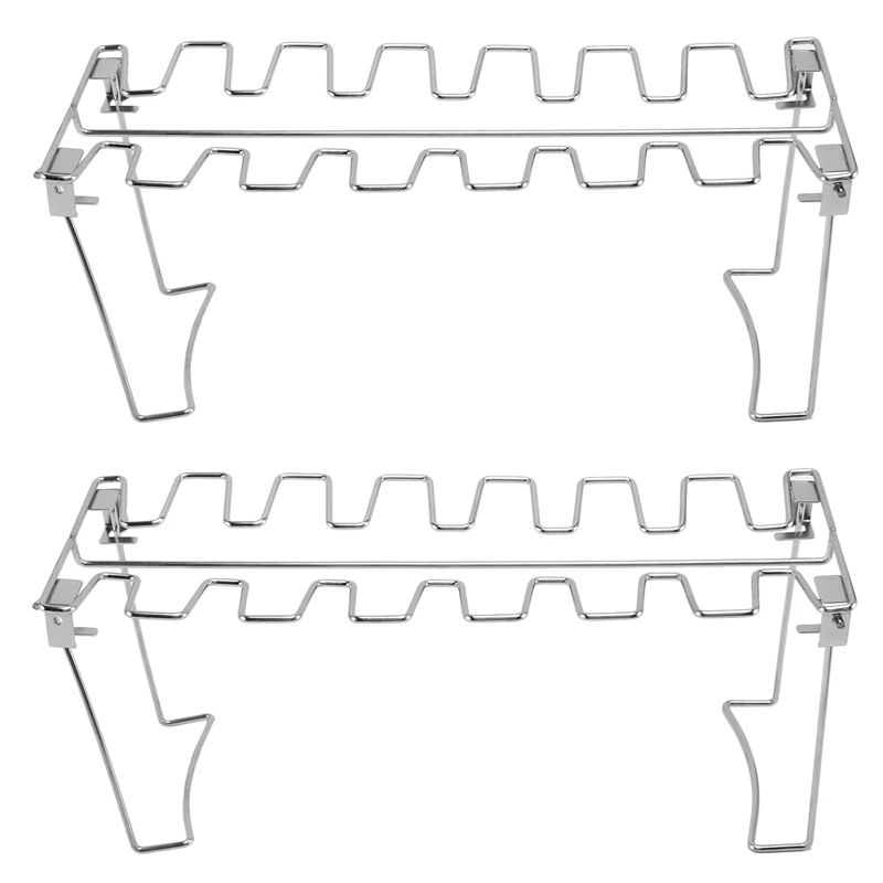 

Стойка для жарки куриных крыльев, вертикальная подставка для гриля, духовки из нержавеющей стали, барбекю, 2 шт.
