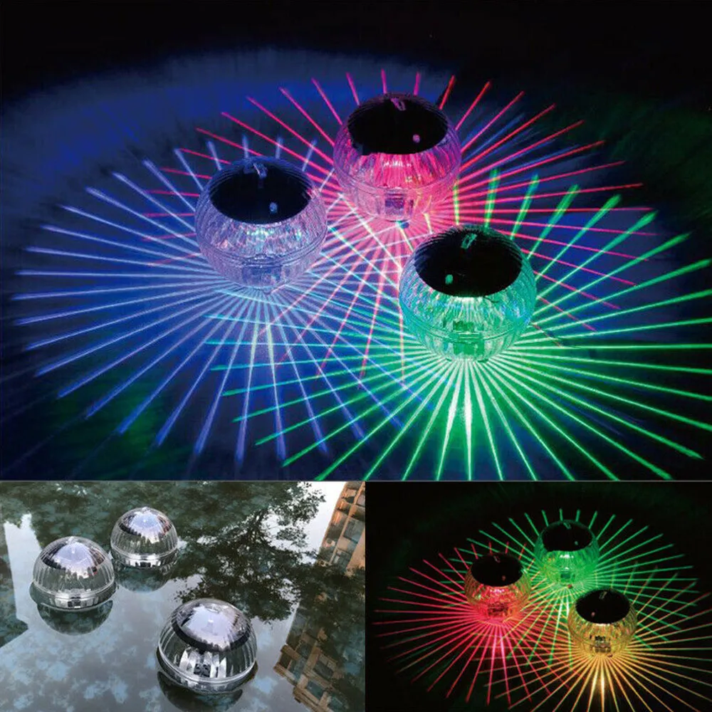 

Floating Light LED Disco Light Swimming Pool Waterproof LED Solar Power Multi Color Changing Water Drift Lamp Security Dropship