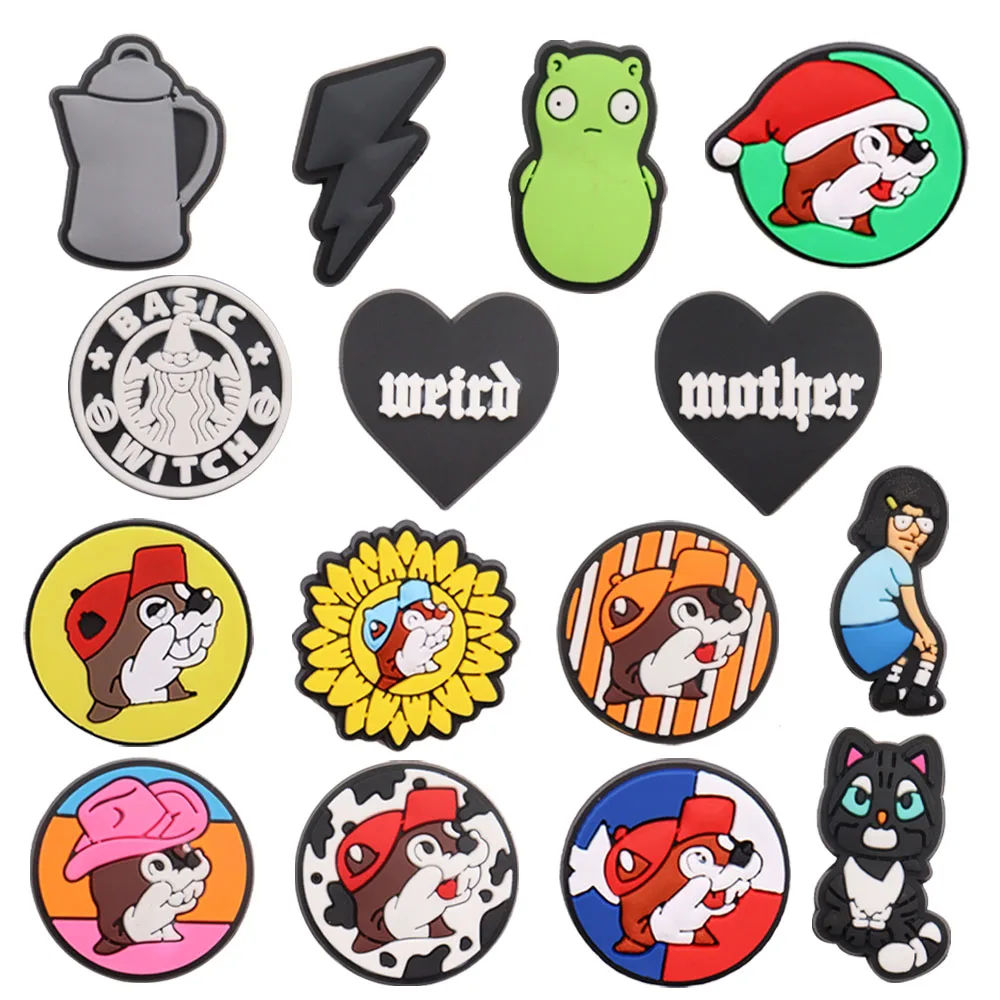 

1-15Pcs Mexican Cartoon Spot Hat Dog PVC Shoes Charms Sandals Buckle Clog Decorations DIY Wristbands Croc Jibz Kids Party Gift