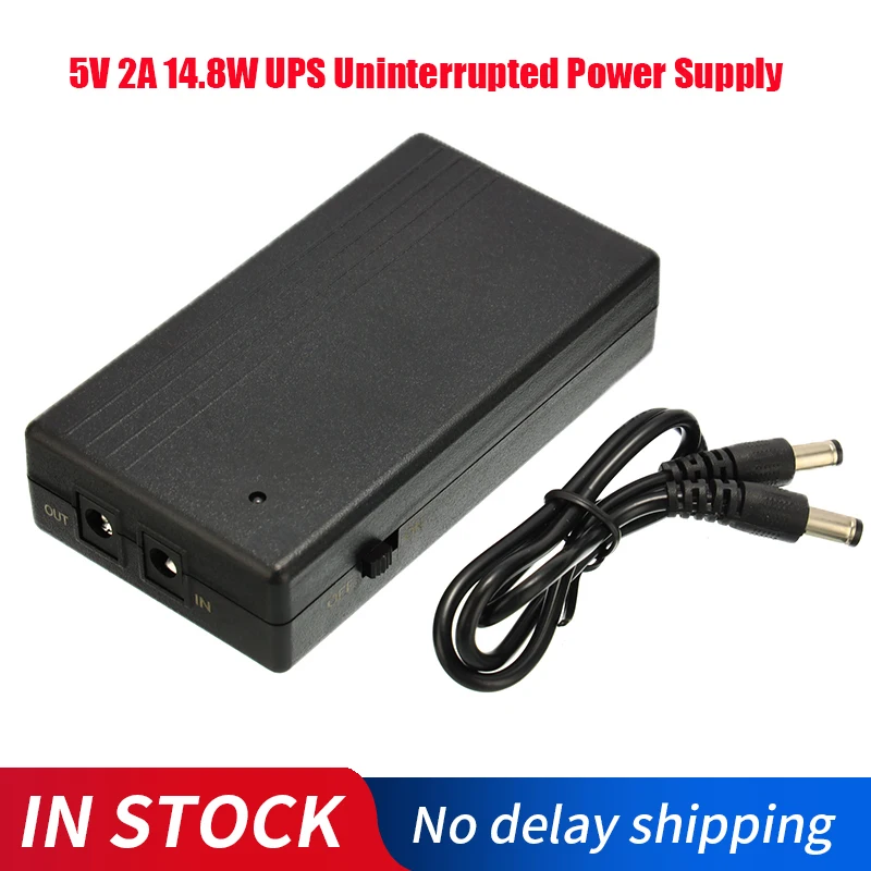 

5V 2A 14.8W Hot Uninterrupted Safety Standby Battery Mini UPS Backup Power Supply for Camera Router Wifi Computer Security Alarm