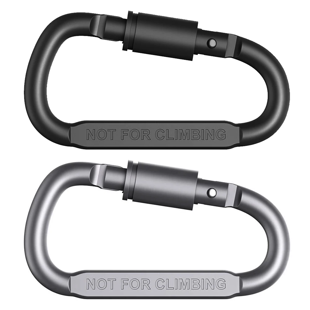 

1/2pcs Survival D-ring Locking Carabiner Clip Aluminum Alloy Buckle Camping Climbing Equipment Accessories