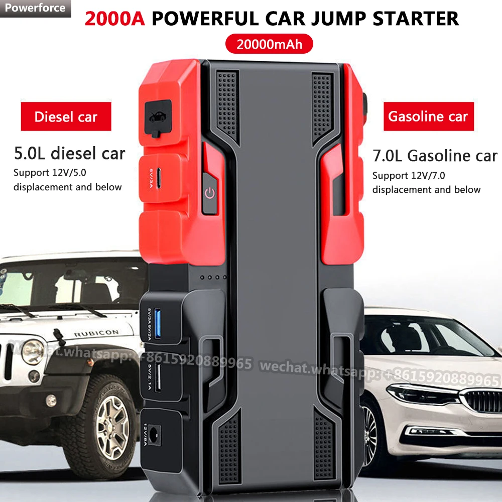 

Large-capacity Battery Jump Starter 12V Battery Start Fire Charging And Electric Treasure Rescue Artifact