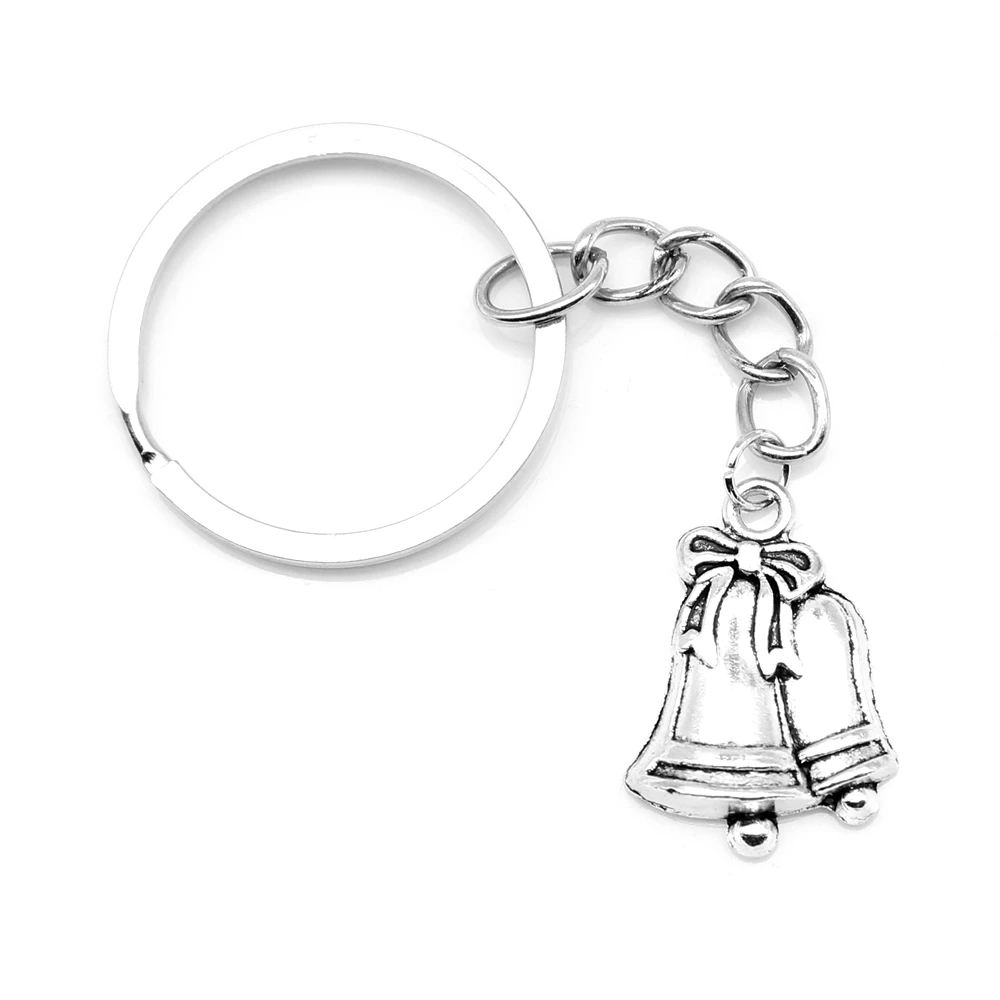 

1pcs Antique Silver Color 17x24mm Bells Keychain Handmade Jewerly Diy