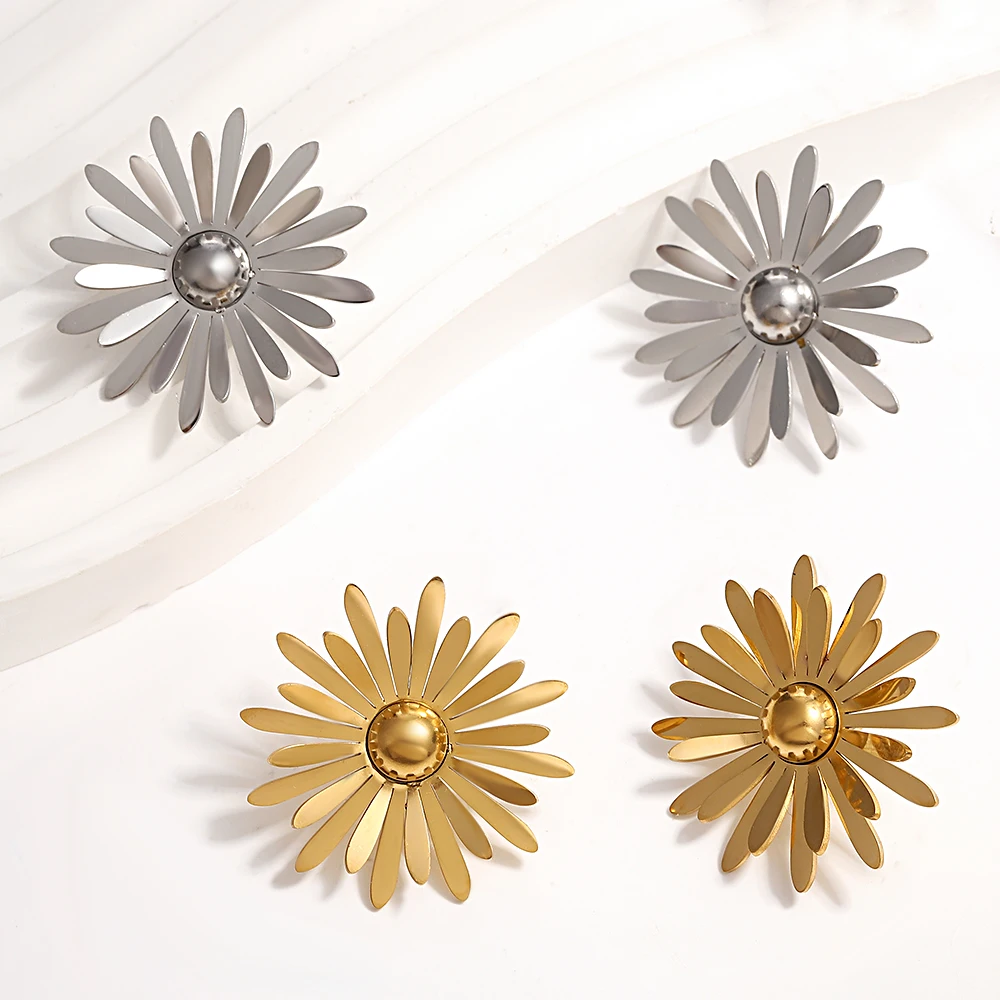 Бесплатная доставка Новые Модные металлические серьги из нержавеющей стали с