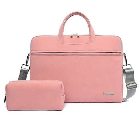 

Bag Notebook Carrying Case Briefcase for Macbook Air 13.3 14 15.6 inch men Handbags shoulder Mouse Bag PU Leather women Laptop