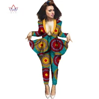 africa style new african 2 piece set women african clothing traditional womens tops and long pants dashiki women pants brw wy628