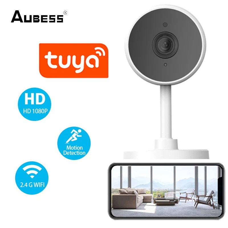 

IP-камера Tuya HD 1080p с поддержкой Wi-Fi и функцией ночной съемки