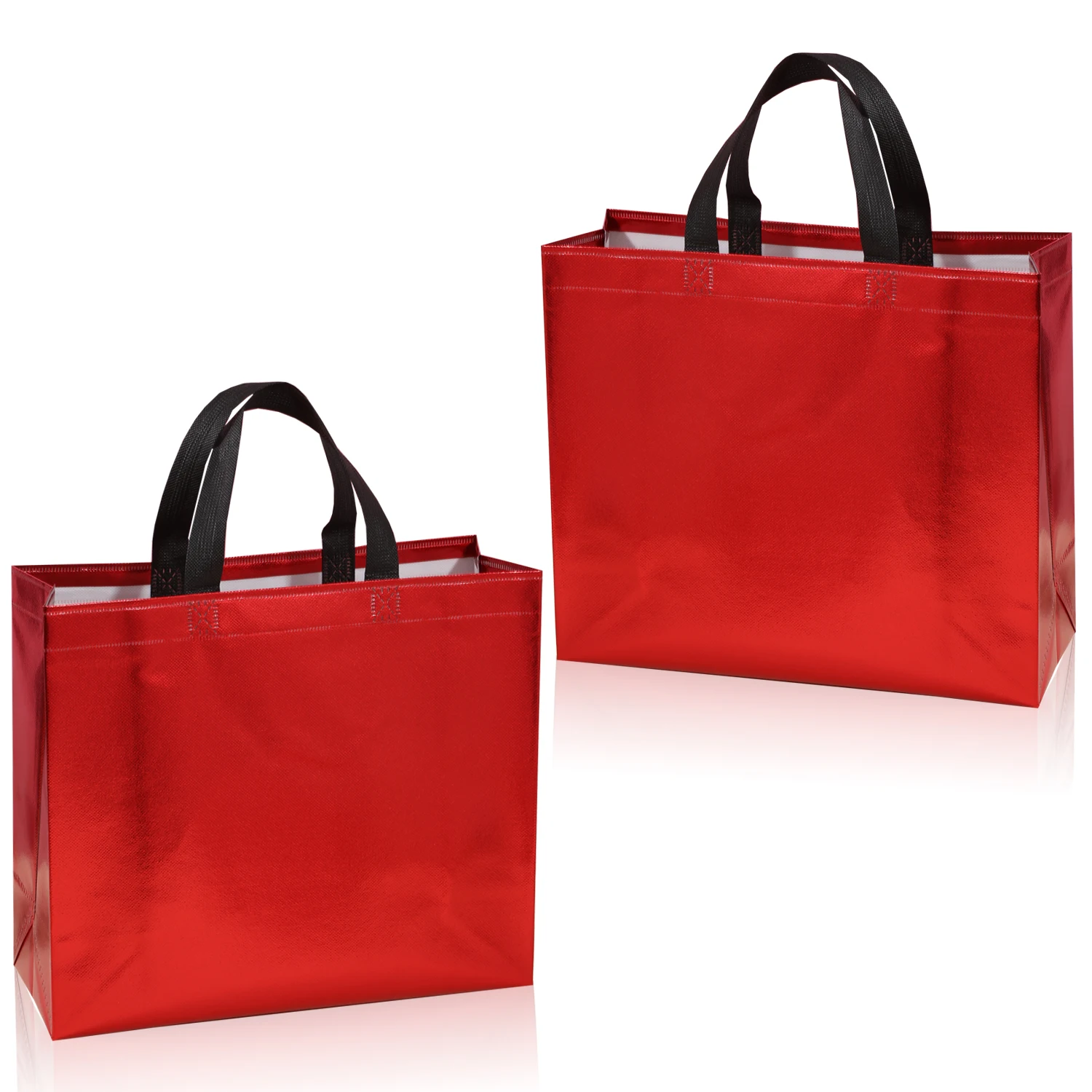 

12 больших цветных подарочных пакетов, 13 дюймов, цвет металлик, глянцевые, с ручками, свадебные сумки, сумки для конфет