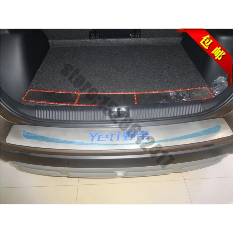 

Car Rear Styling Stainless Steel Rear Bumper Protector Sill Trunk Tread Plate Trim Threshold for 2013-2016 Skoda Yeti