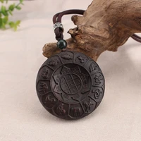 retro ebony gossip buddha statue pendant sweater chain safety buckle long necklace men and women accessories gift wholesale