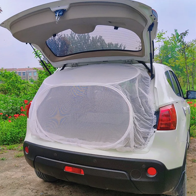 

Car Trunk Sunshade Cover Mesh Anti-Mosquito Curtain For SUV UV Protection Tail Gate Magnetic Net Car Outdoor Camping Accessories