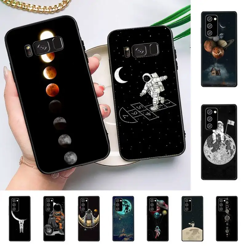 

Moon Astronaut Phone Case for Samsung Note 5 7 8 9 10 20 pro plus lite ultra A21 12 72