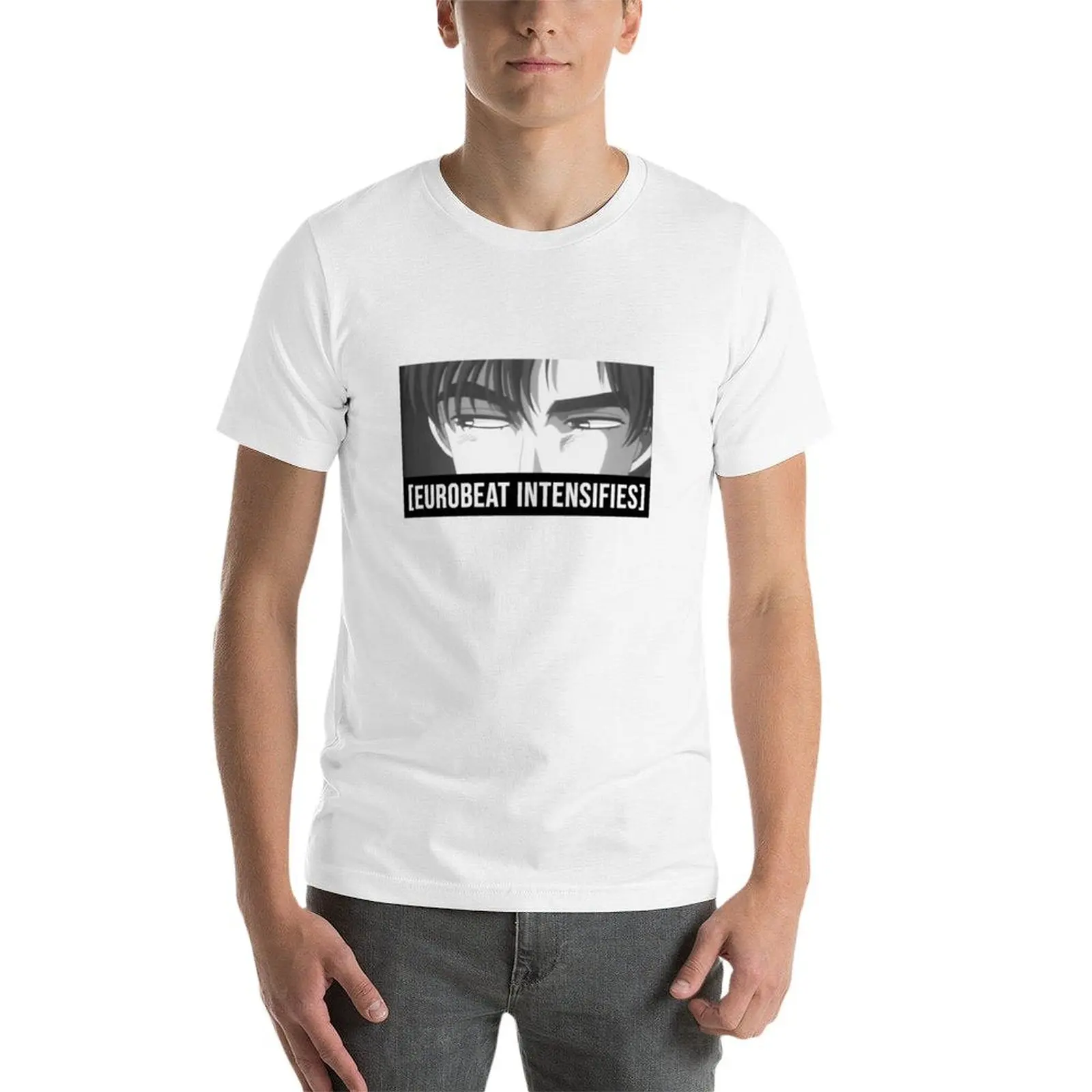 Фото Футболка Eurobeat Intensifies T-Shirt для мужчин, мужские футболки с принтом, мужские футболки с графическим винтажным рисунком №3