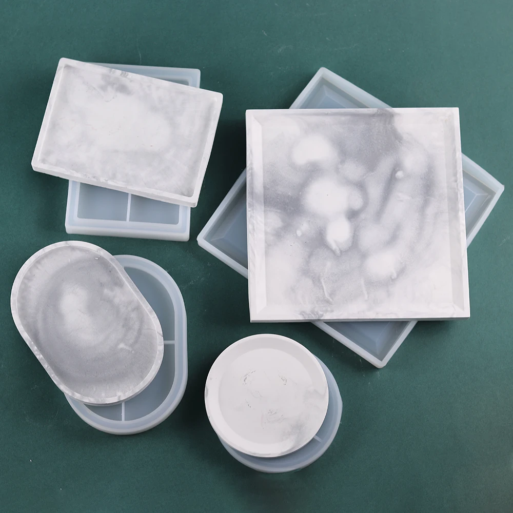 Овальная форма сделай сам коробка для хранения силиконовая поднос УФ эпоксидной