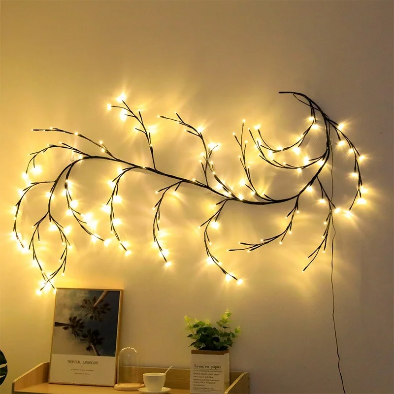 

Christmas Decoration Lighting Rattan Tree 144LED Branch Light Living Room Bedroom Warm White Interior Willow Rattan Light