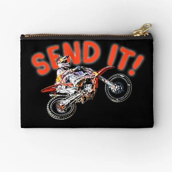 

Dirt Bike Jump Or Motocross Jump Mx Or M Zipper Pouches Men Packaging Cosmetic Socks Bag Storage Money Coin Wallet Women Small