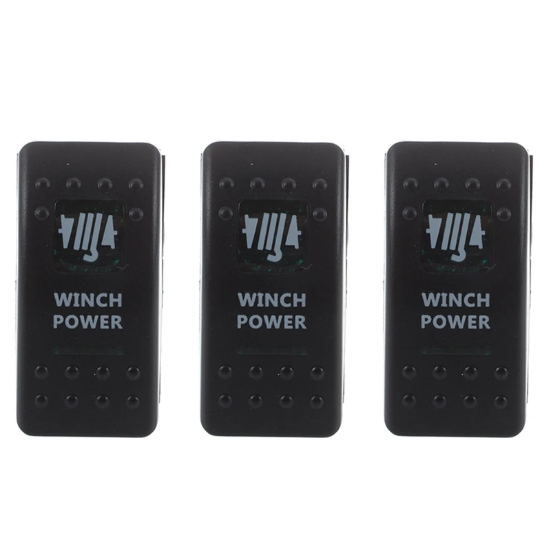 

3X 12V Car Marine Boat RV Toggle Rocker Switch LED Light Bar Work Fog Rear ON-OFF Winch Power