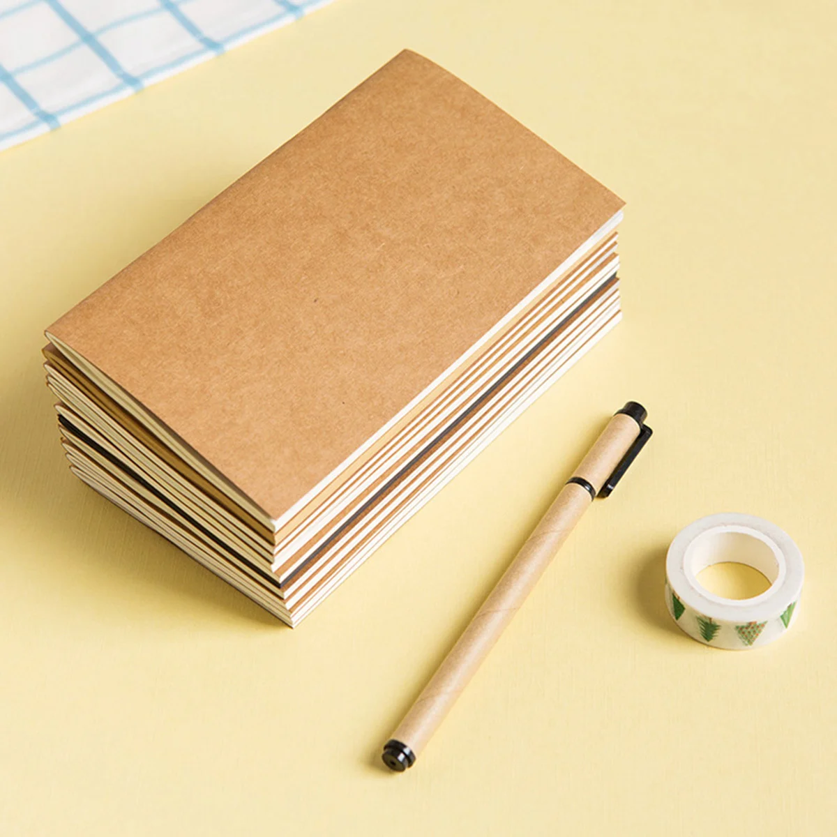 

12Pcs Kraft Paper Notebook Blank Travel Journal Notebook for Writing Drawing