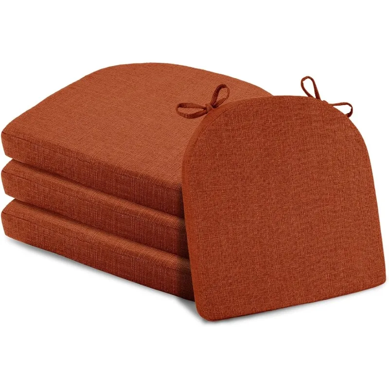 Chair Cushions for Dining Chairs 4 Pack, Memory Foam Chair Cushion with Ties and Non Slip Backing, 16 x 16 inches Chair Pads