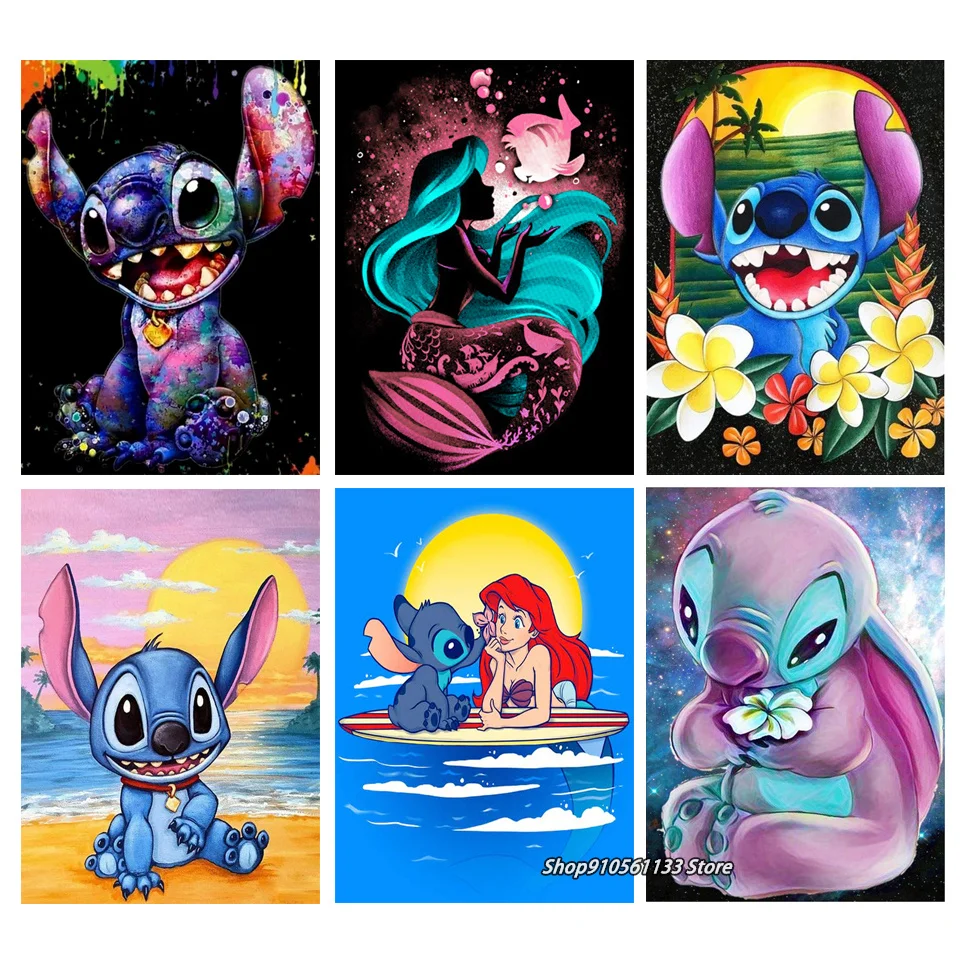 

Disney Diamond Painting Cartoon Mermaid Full Diamond Mosaic Embroidery Stitch Cross-stitch Children's Room DIY Decor DSN032