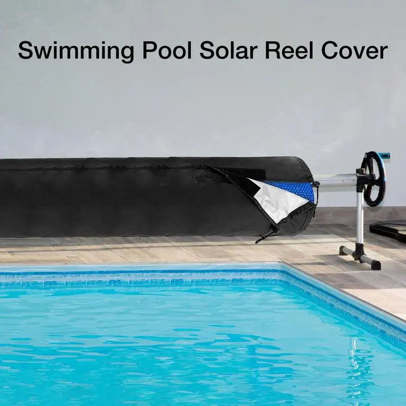

Защитная крышка катушки для бассейна, водонепроницаемая широкая крышка катушки для бассейна на солнечной батарее, подходит для плавательного бассейна разной формы