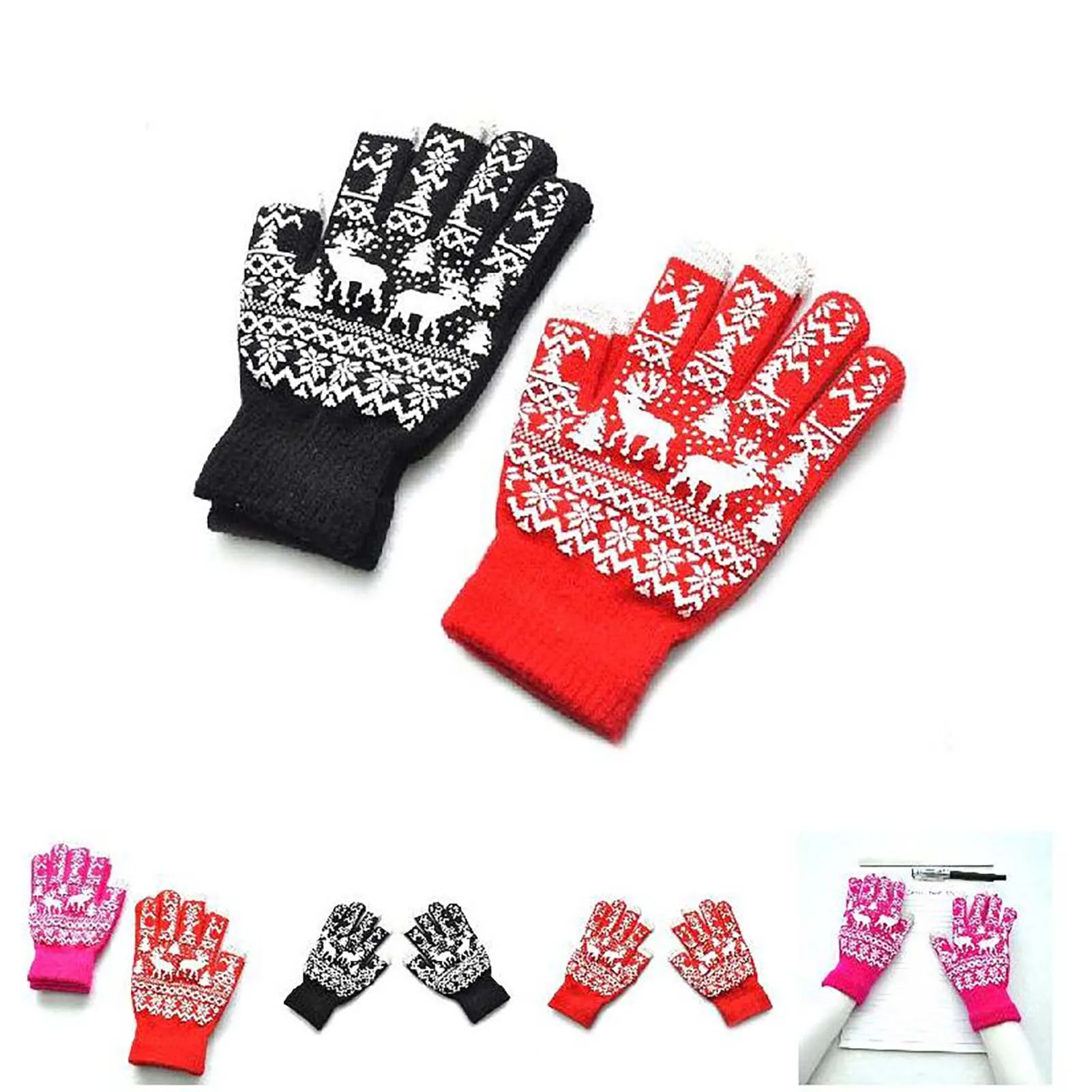 

Новые популярные удобные зимние теплые перчатки ветрозащитные Нескользящие Рождественские перчатки для осени и зимы повседневное ношение