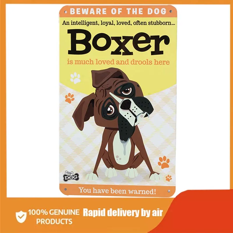 

WALL SIGN (Boxer) Wags & Whiskers Gift for Pet Lovers