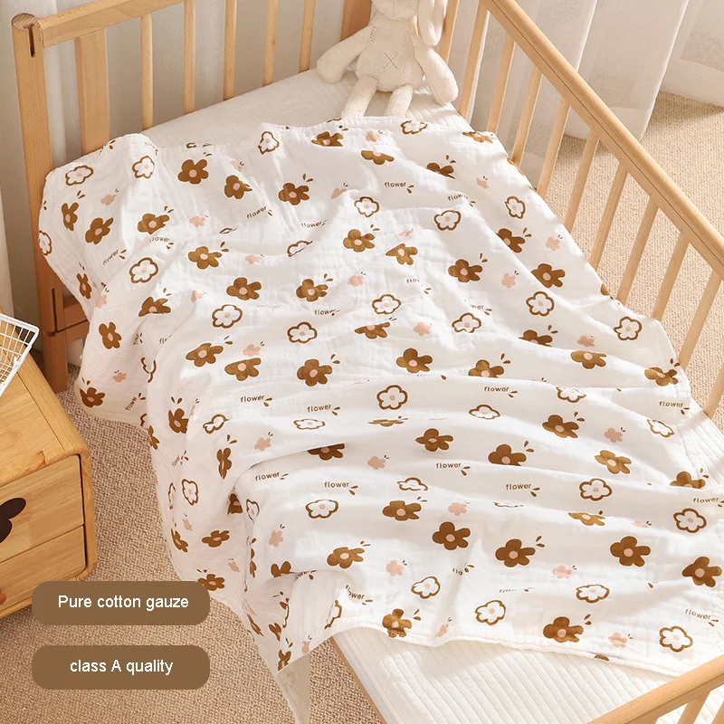 

Muslin Baby Cotton Fabric Gauze Summer Blanket And Sheet Covered Newborn Babies 0 To 3 Months Bedding Newborn Stuff Towel Bath