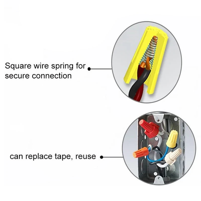 500 штук желтых гайки для электрических проводов-скрученные соединители проводов