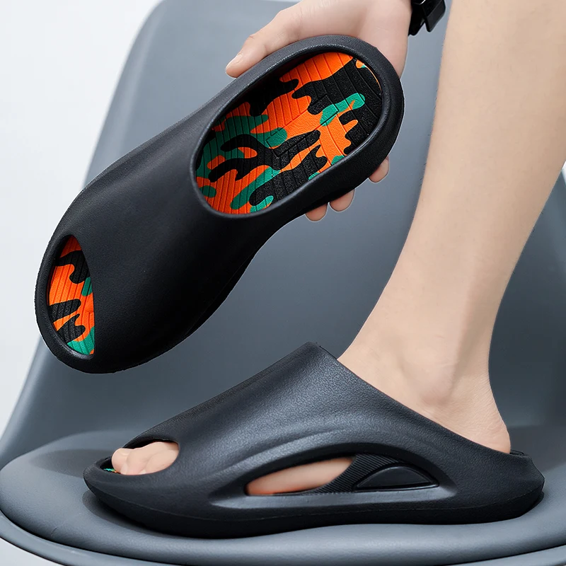 

2023 New Men Women Slippers Sides Indoor Outdoor Sandals Beach Casual Shoes Soft Sole Slides Men Flip-flops Summer Men's Sandals