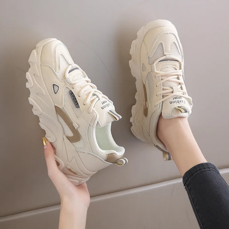 Women's Casual Shoes Mesh Breathable Flat Sneakers 2023 New Casual Mesh Lightweight Running Shoes Fashion Women's Shoes