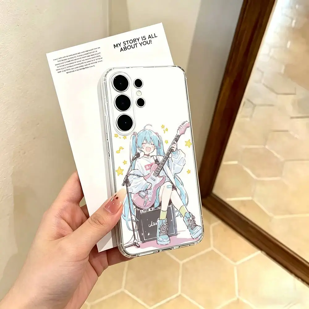 Фото Прозрачный жесткий чехол Princess M-MIKU для Samsung S25, 24, 23, 22, 21, 10, 9, Ultra, Plus, Lite №3