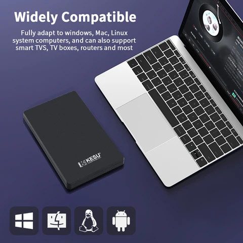 KESU HDD Портативный внешний жесткий диск 2 ТБ/1 ТБ/500 ГБ/750 ГБ 2,5 "дисковая память USB-накопитель для ПК, планшетов, ноутбуков, настольных компьютеров hdd внешний