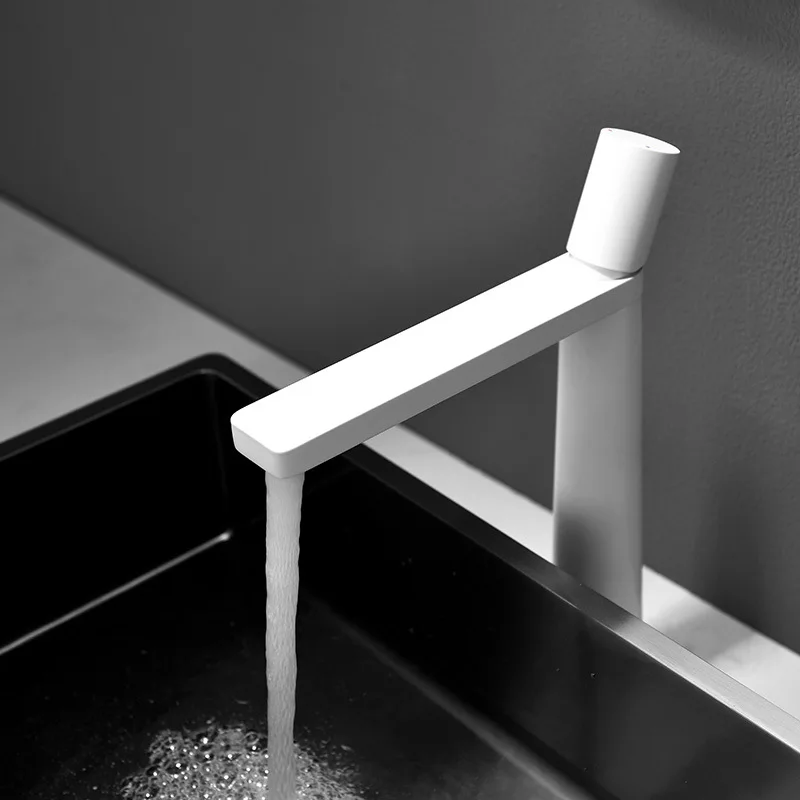 

Copper White Faucet Bathroom Table Basin Faucet Minimalist Basin Faucet Creative Bathroom Wash Basin