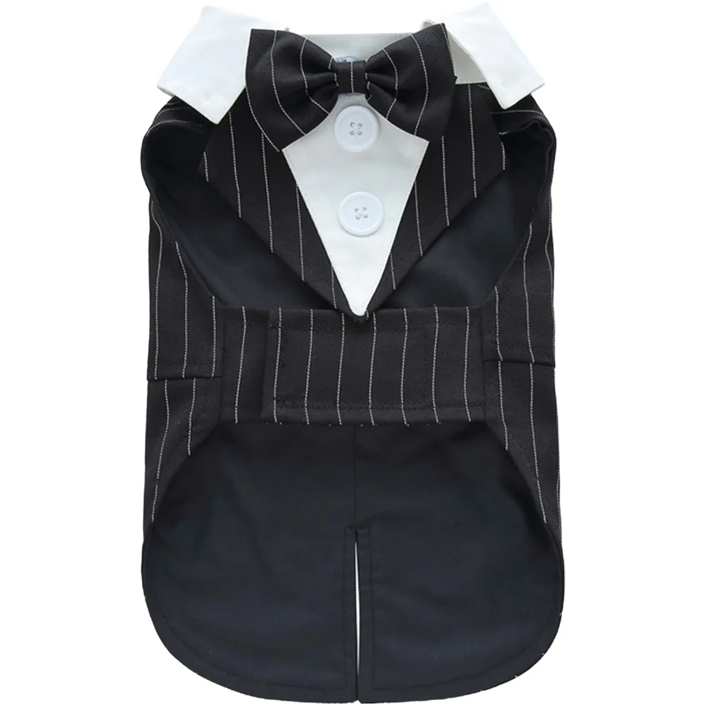 

Dog Tuxedo Pet Suit Formal Puppy Wedding Costume Clothes Comfortable Stylish Clothing Dress Party Tie Wearbow Outfit Washable