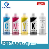 500ml5 dtg ink textile ink for epson dx5 dx7 xp600 5113 4720 i3200 printhead f2100 f3070 l805 l800 printer garment ink one set