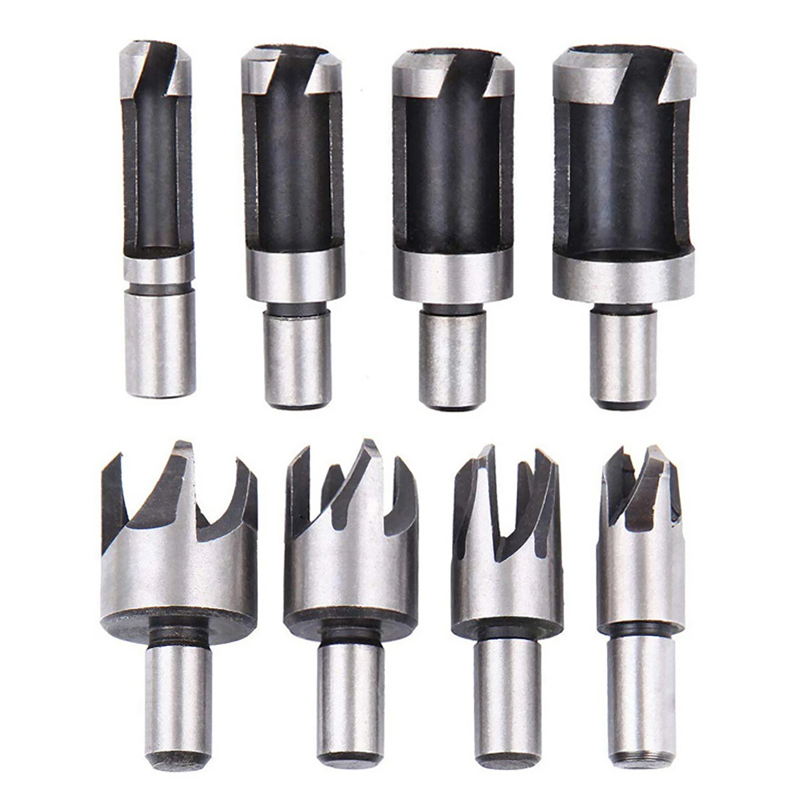 

8pcs Wood Plug Cutter Portable High Carbon Steel Professional Drill Bit Set Straight Cutting Tool Home DIY Cork Woodworking