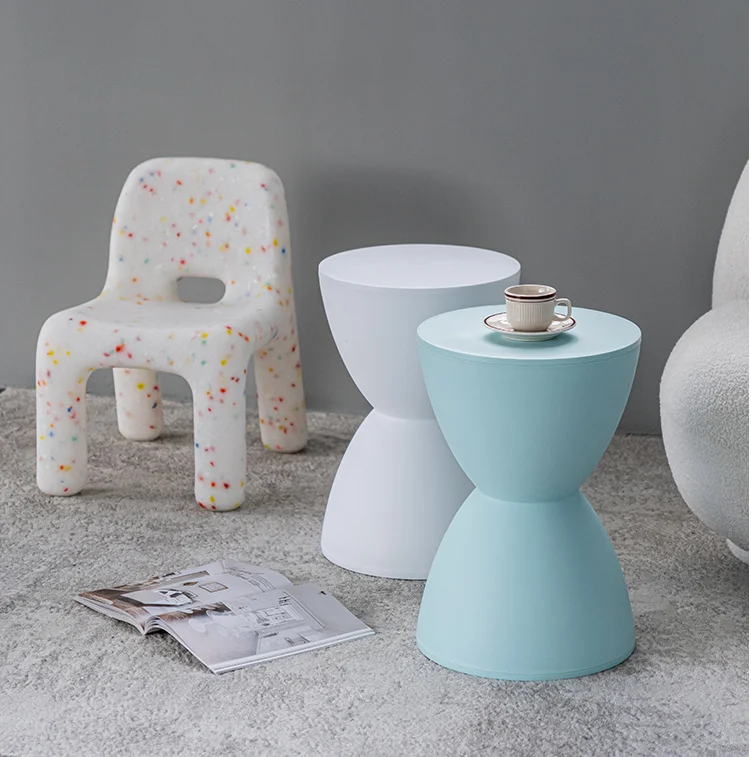 Пластиковый стул боковой стол Креативный дизайн прикроватный столик песочные
