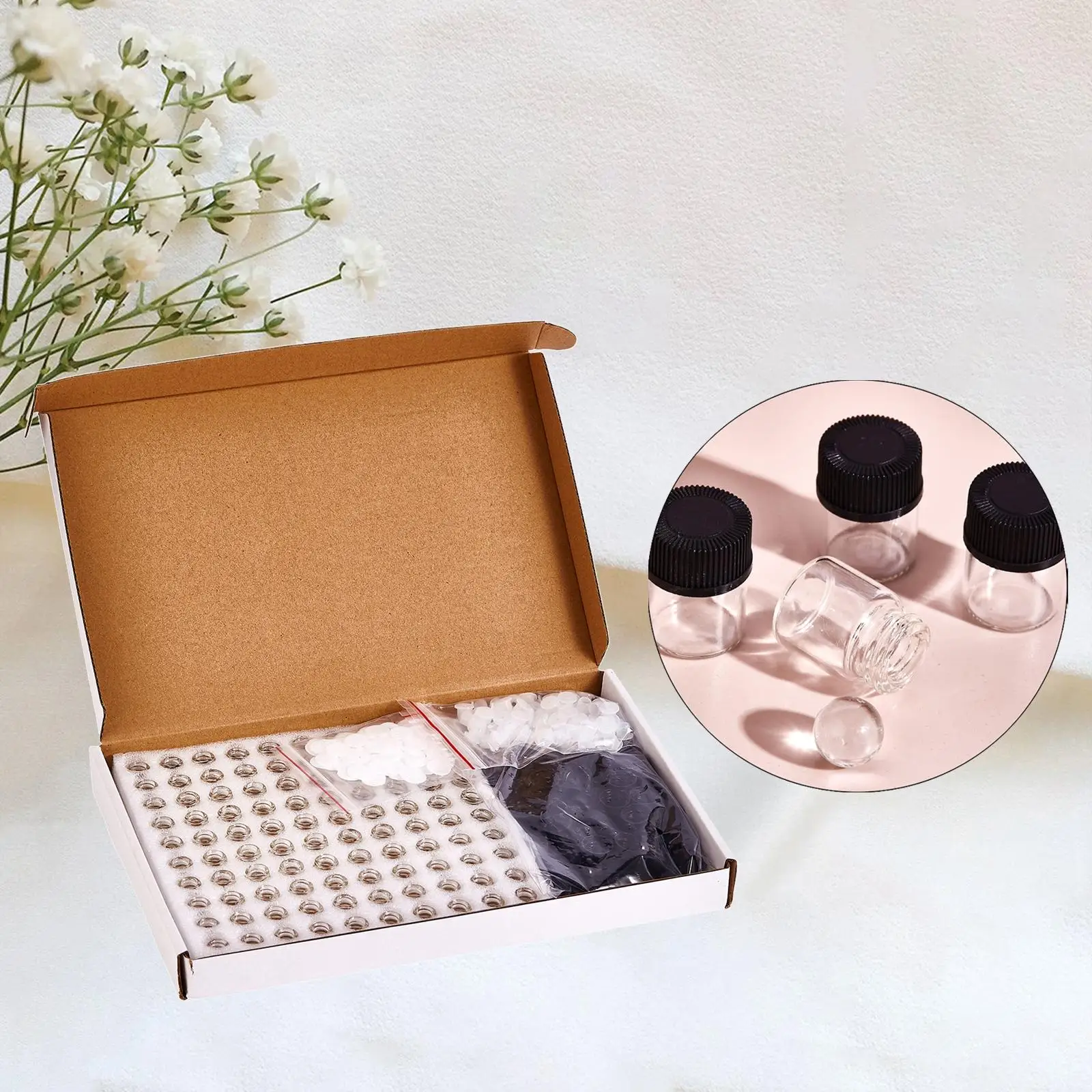 100 шт. 1 мл/2 мл/3 мл стеклянные бутылки с эфирным маслом мини-янтарные флаконы банки