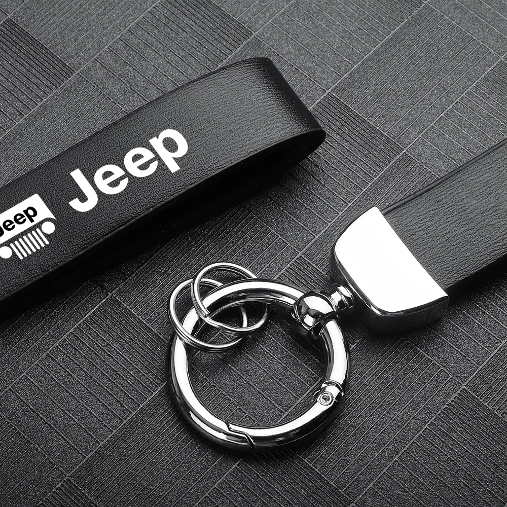 Кожаный автомобильный Стайлинг брелок для ключей металлическое кольцо