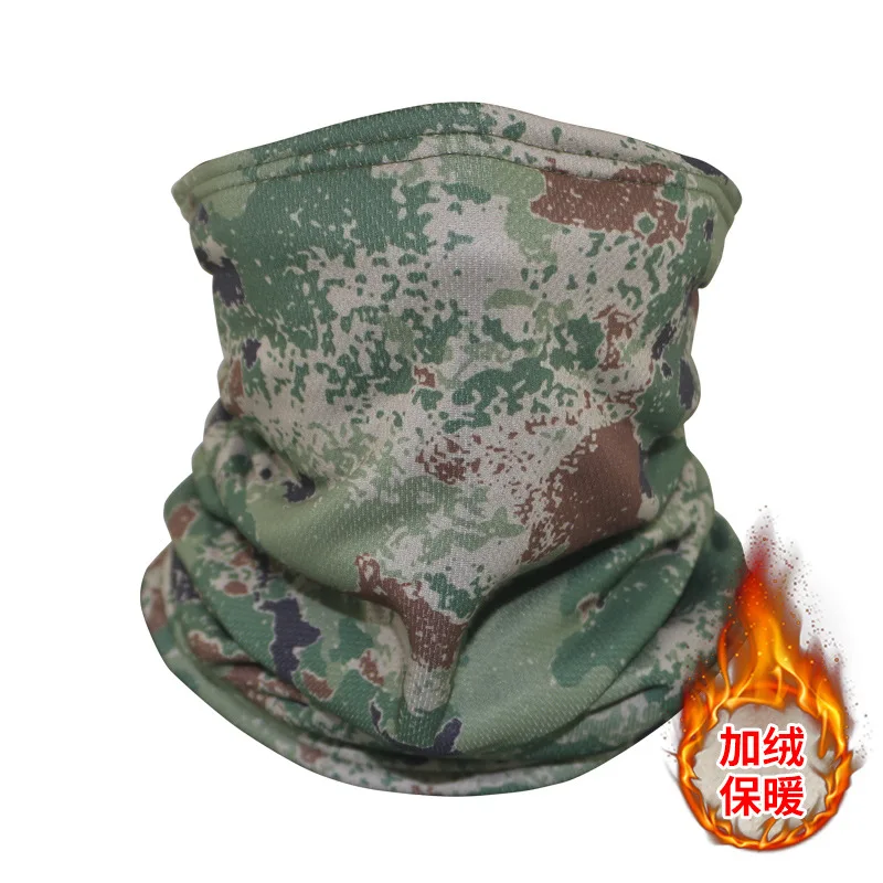 

Camouflage winter outdoor sports warm neck scarf for men and women cycling mask turban plus velvet thickening