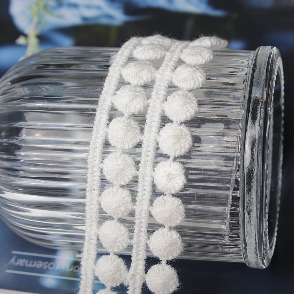 

Cotton Thread Embroidered Lace Trimming Fabric Garment Home Textile Decoration DIY Applique Ribbon Craft Sewing Accessories