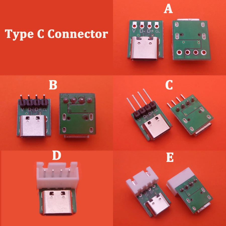 

1 шт. TYPE-C USB3.1 16-контактный гнездовой разъем 2,54 мм Type C 16P адаптер тестовая печатная плата пластина разъем для передачи данных по проводному ка...