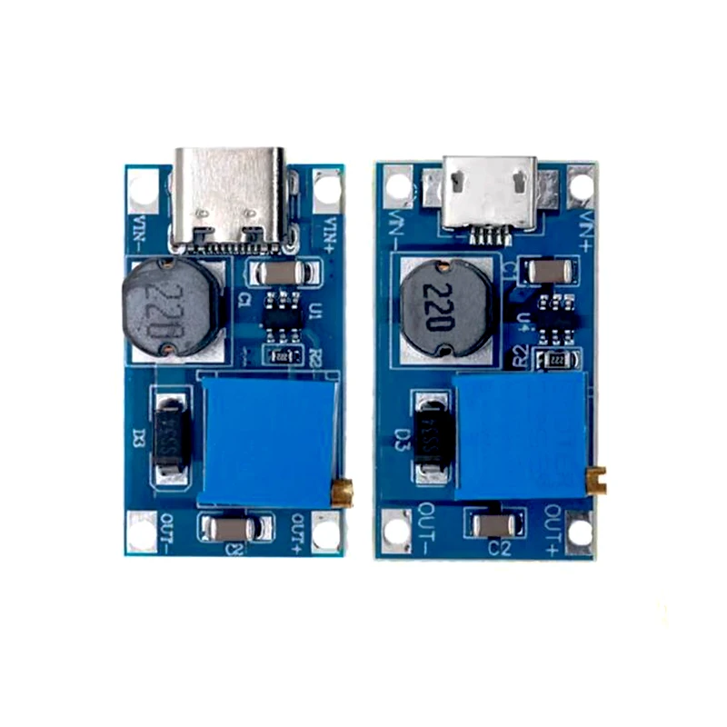 10 шт./лот MT3608 TYPE-C/USB 2A Max DC-DC повышающий модуль питания усилителя мощности от 2-24 В до